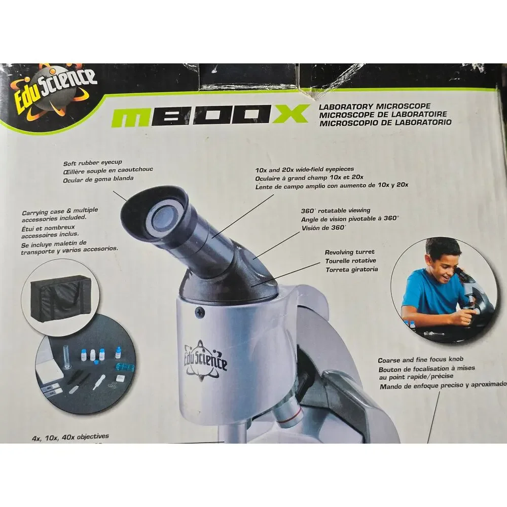 Toys R Us Edu Science Laboratory Microscope M800X 360 Rotation Magnification